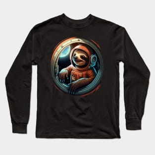 The Slothonaut - First Sloth In The Space Long Sleeve T-Shirt